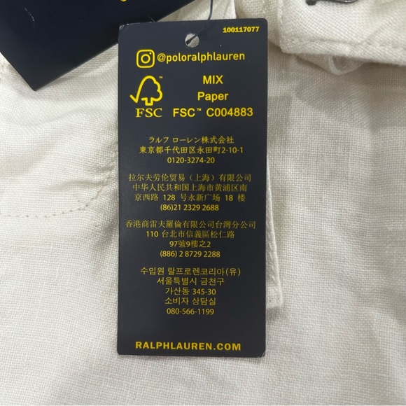 Polo Ralph Lauren High waisted 100% Linen walking shorts womens size 6 beige NEW - Picture 10 of 14